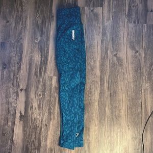 Blue gym shark leggings